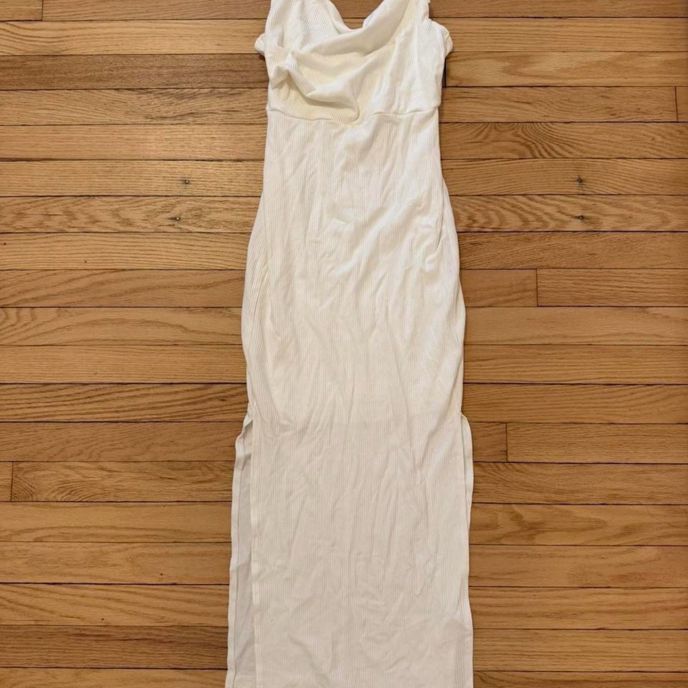 Brand New Hello Molly White Ribbed Midi Dress